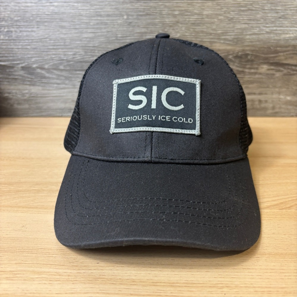 Seriously Ice Cold Hat Cap Snap Back Gray Black SIC Cups Tumblers‎ Adjustable